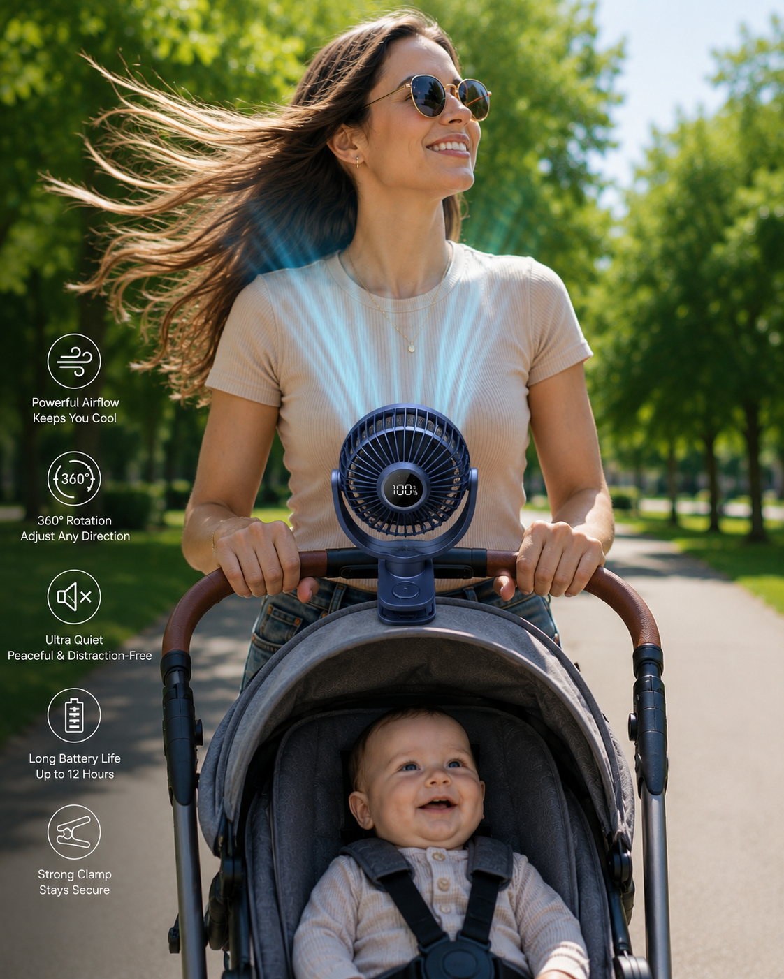CoolClip 360™ Portable Fan